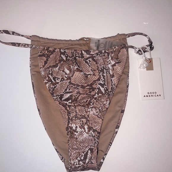 Good American Barely There Snakeskin Swim Bottoms - Picture 4 of 4